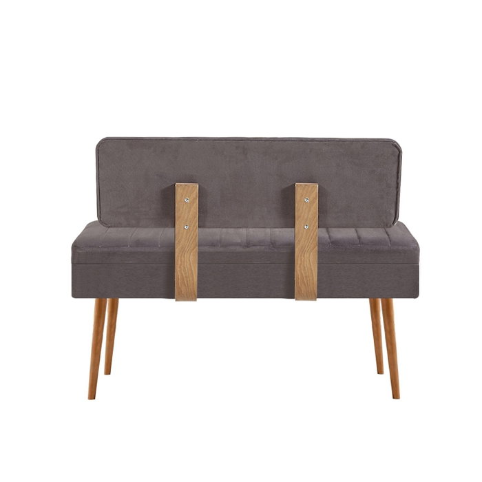 Hanah Home Banco 1501 - 1 Pino Atlántico y Antracita 110 cm (An) x 82.5 cm (Al) x 40 cm (Pr)